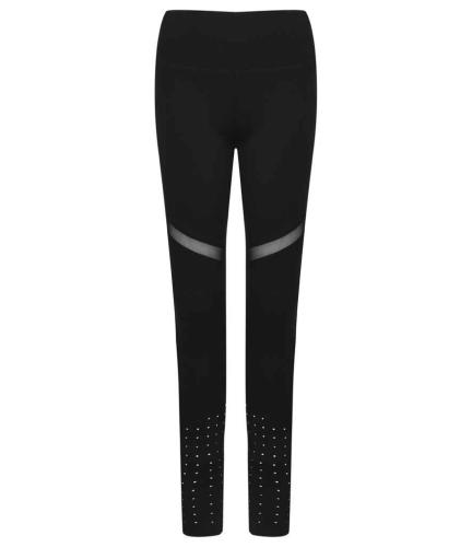 Tombo Ladies Panelled Leggings - BLK - XS